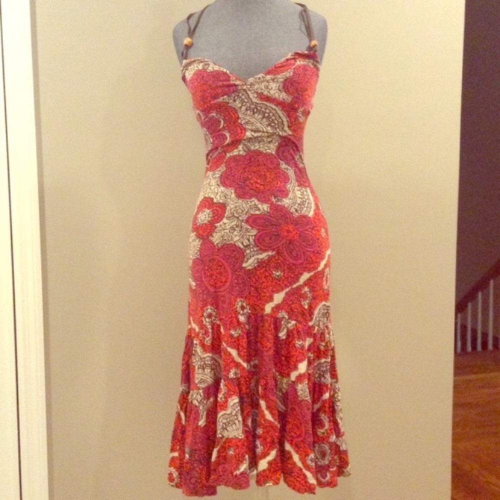 Free people paisley knit dress XS