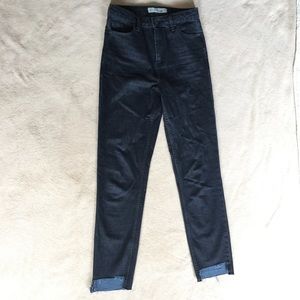 Topshop raw hem jeans