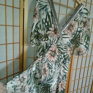 Floral Maxi-Romper! NWT. Sz. L Floral Maxi-Romper! NWT. Sz. L