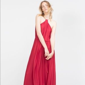 Zara Maxi Dress with Gold Chain Halter Detail