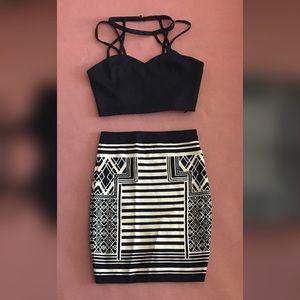 ANGL top and body con skirt