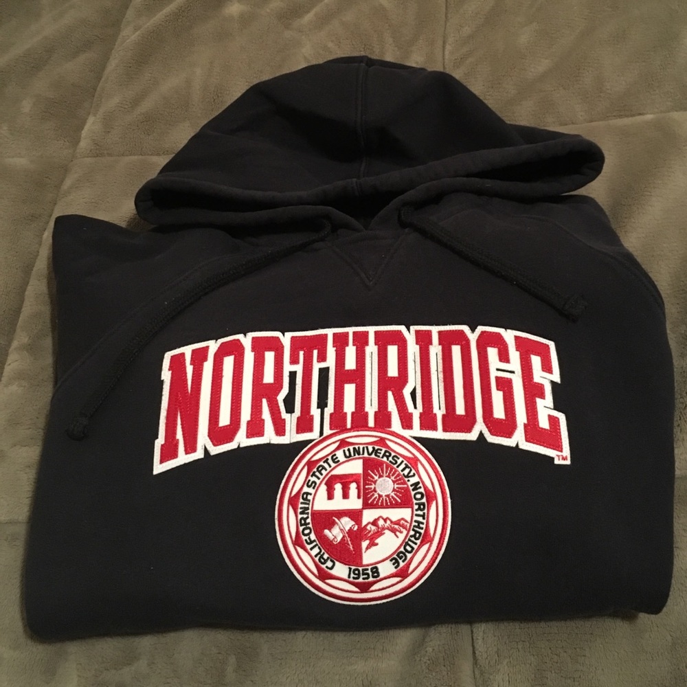 College hooded sweatshirt