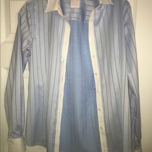 Tailored-Fit Stretch-Cotton Blouse Brooks Brothers