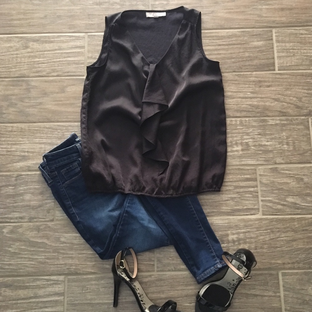 Loft Lightweight Ruffle Shell Top