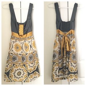 Anthropologie Canary Button Dress