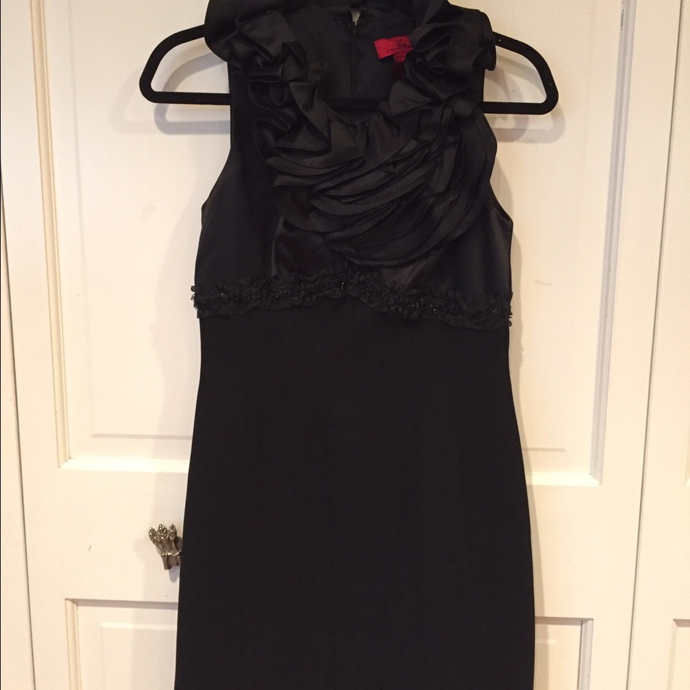 Black ruffle dress JS collection