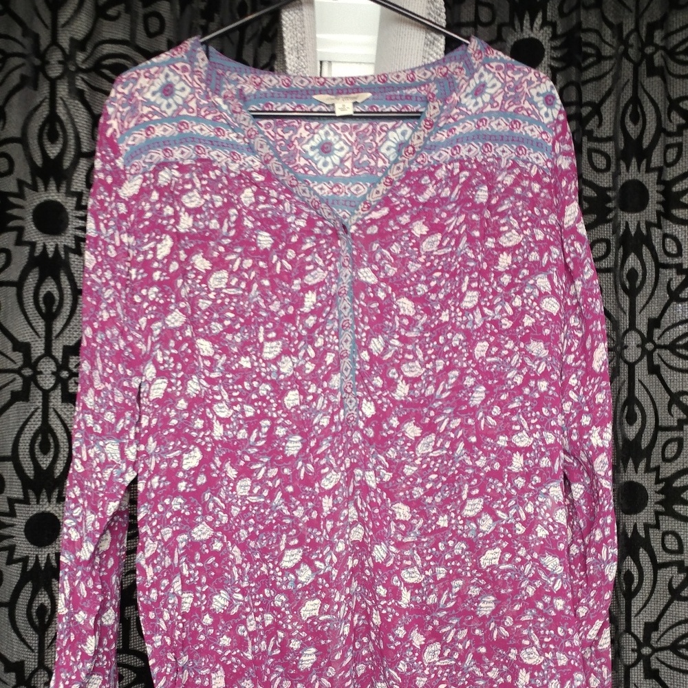 Pink Floral Print Tunic