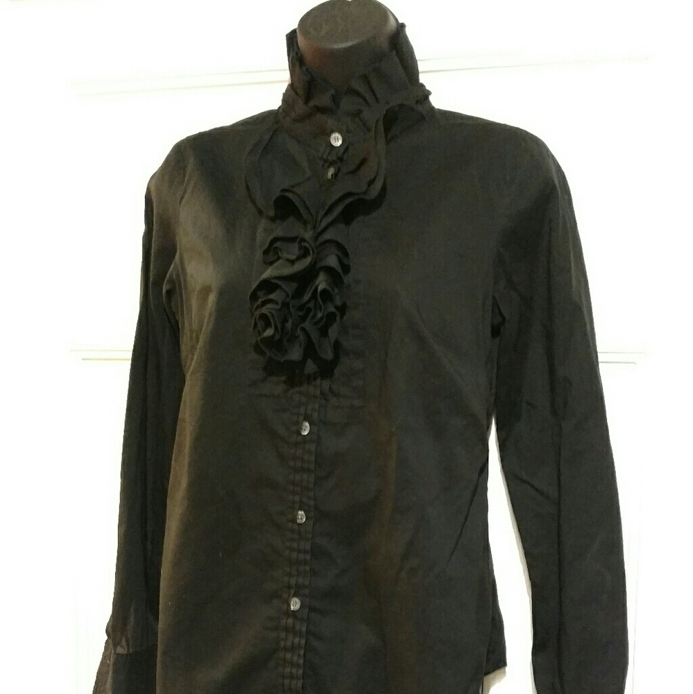 J.Crew Tailored Ruffled Pleated Dress Shirt