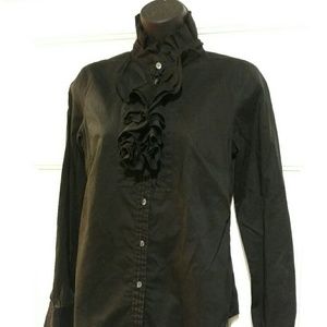 J.Crew Tailored Ruffled Pleated Dress Shirt