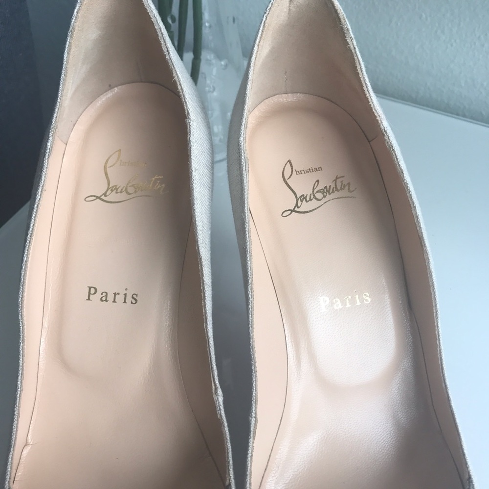 Christian Louboutin canvas kitten heels - Picture 5 of 7