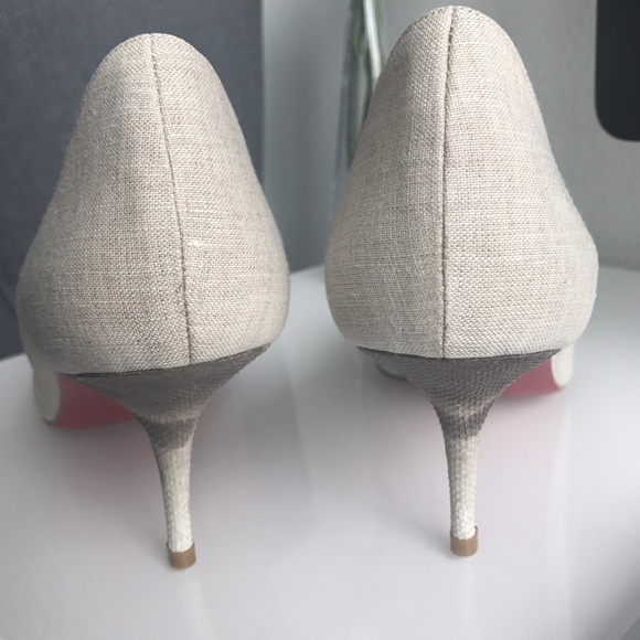 Christian Louboutin canvas kitten heels - Picture 3 of 7