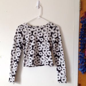Flower print long-sleeve