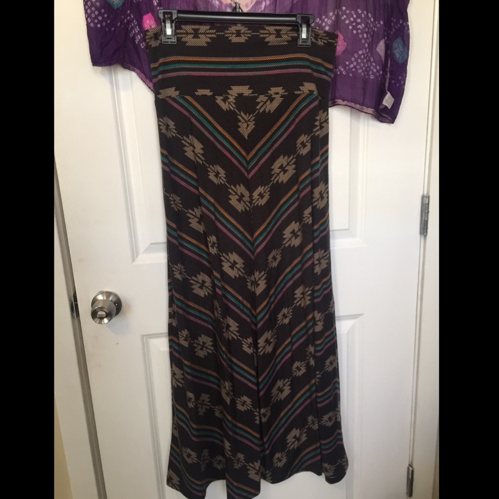 Tribal Rainbow Print Maxi Skirt 🍭