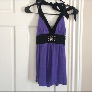 Purple halter top