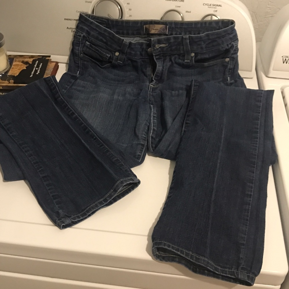 Paige Peg Straight Jeans, Size 30