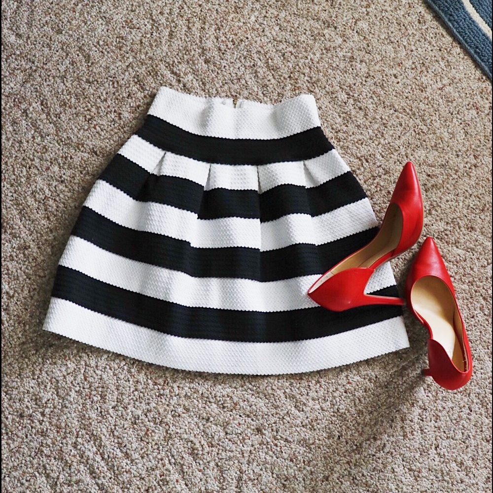 chunky stripe circle skirt