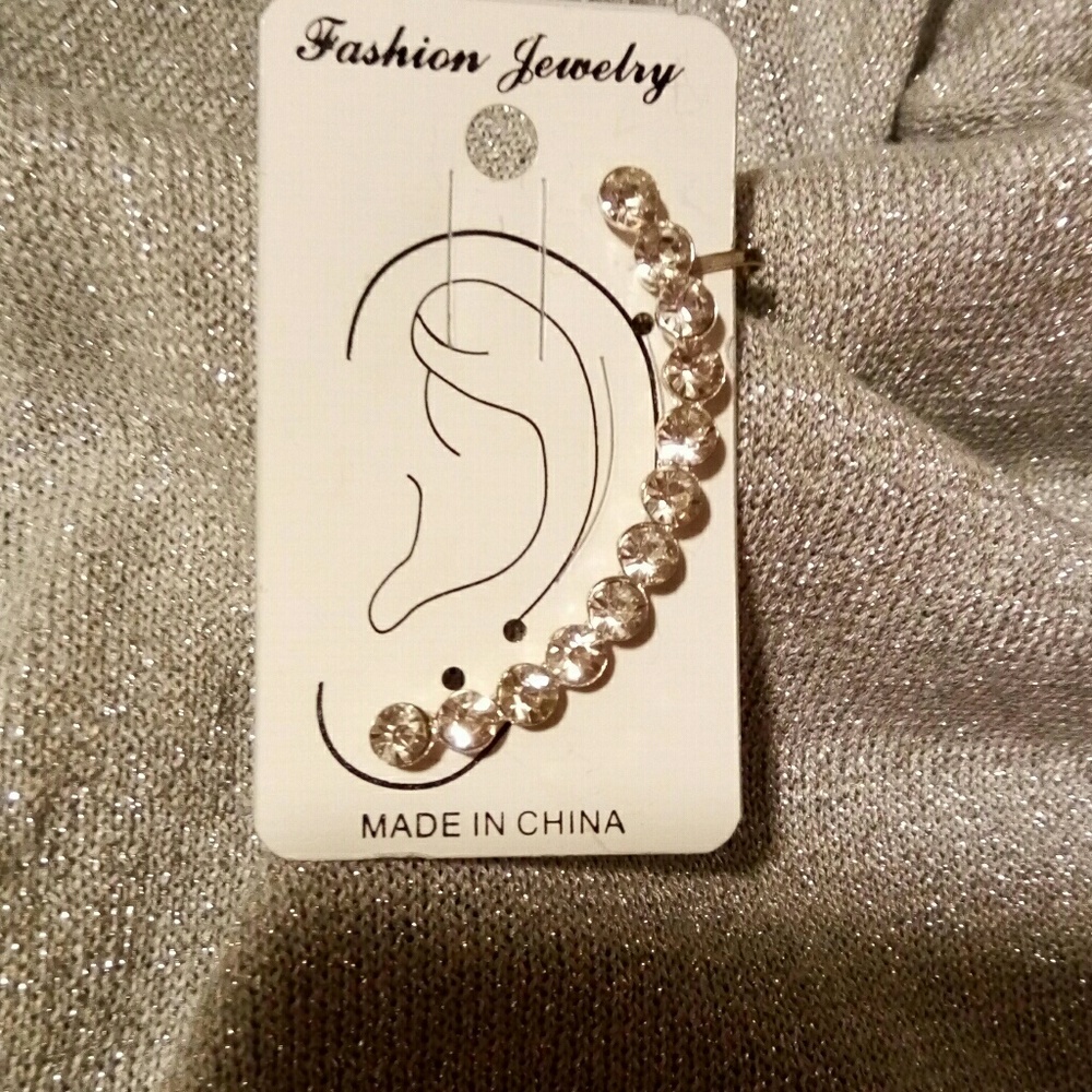 12 Little simulated diamond earrings in one