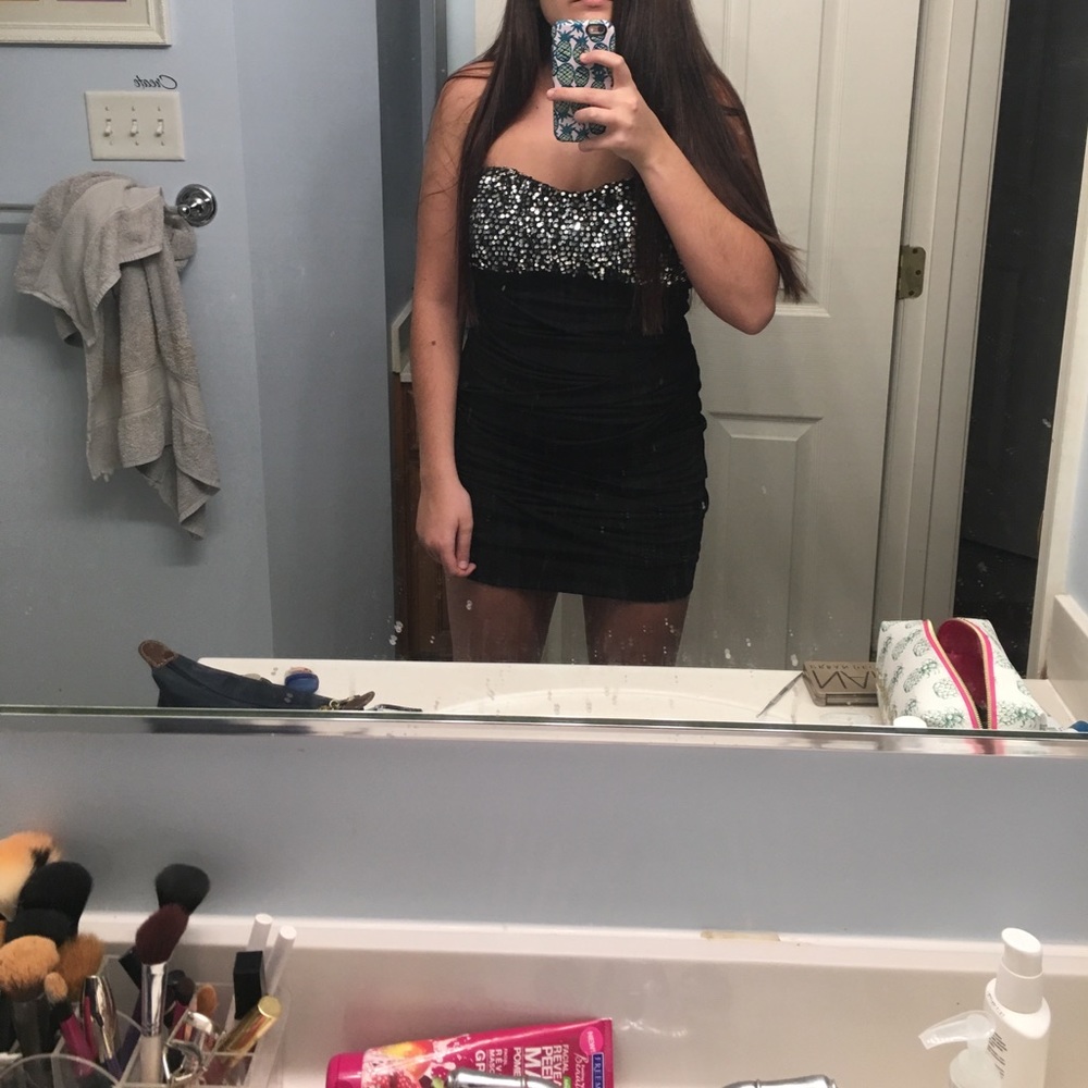 Black sparkly party dress