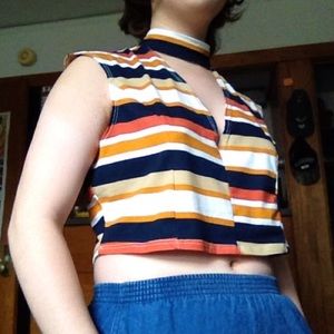Striped crop top