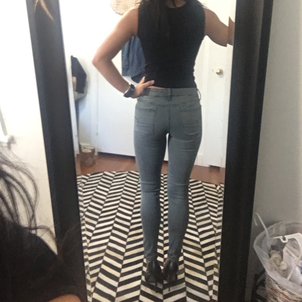Olive green jeggings from AE! - Picture 2 of 5