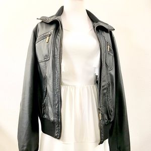 Express faux leather aviators jacket size large