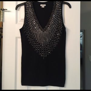Cache sleeveless sweater top