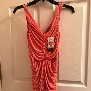 Cantaloupe, figure hugging mini dress
