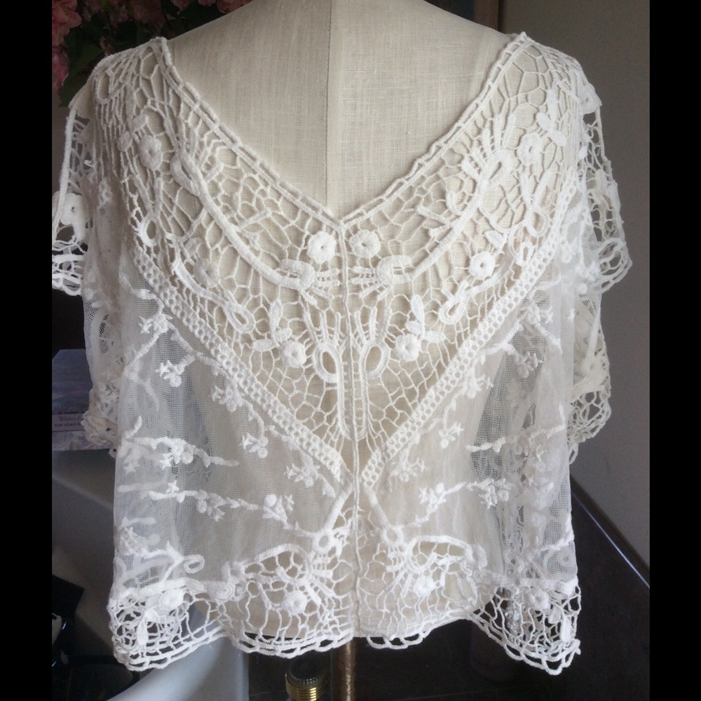 Bathing suit cover Or⚡️GorgeousSheer White Top - Picture 2 of 6