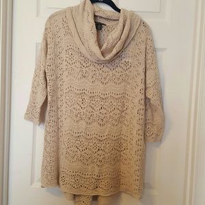 LAST CHANCE-Style&Co Open Stitch Cowlneck Sweater
