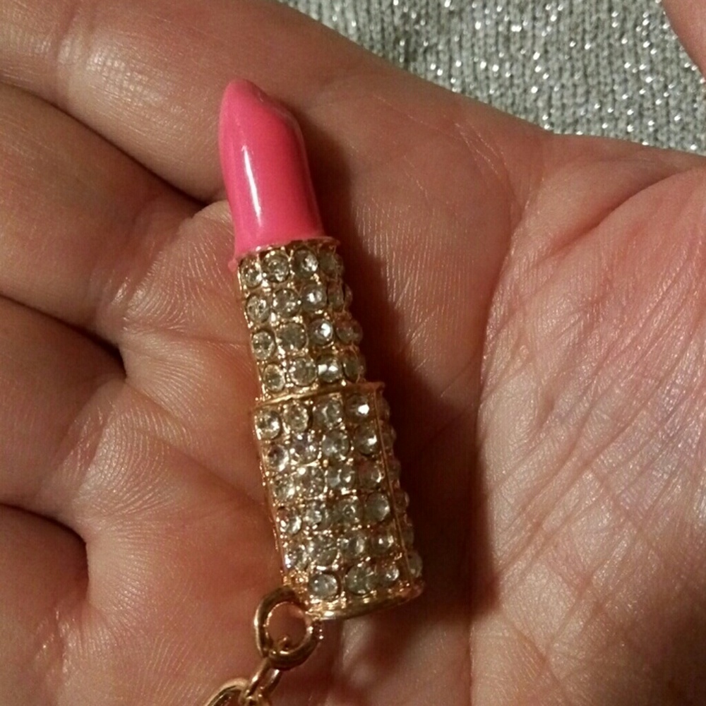LIPSTICK AND DIAMOND KEYCHAIN - Picture 3 of 4