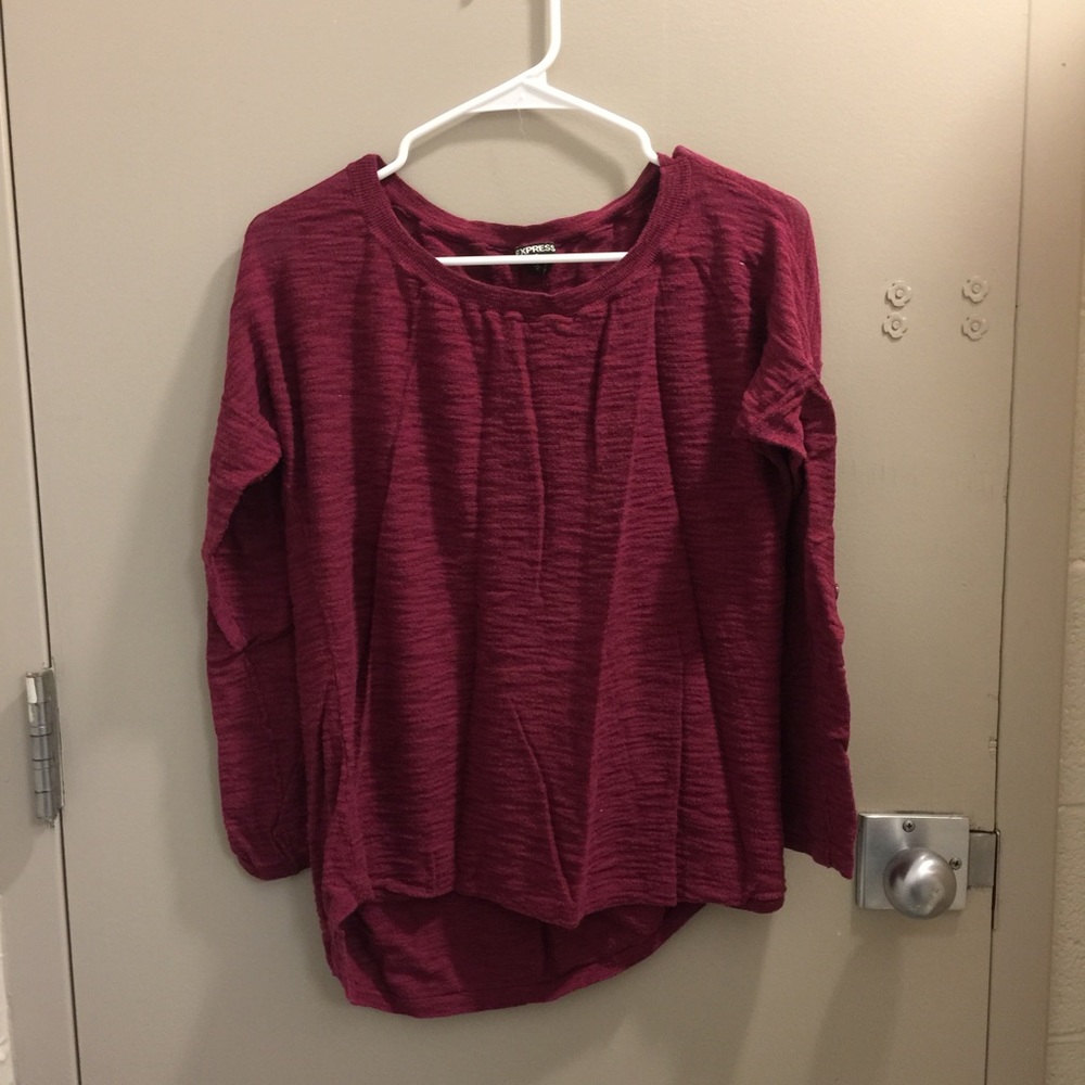 Red Long Sleeve Top