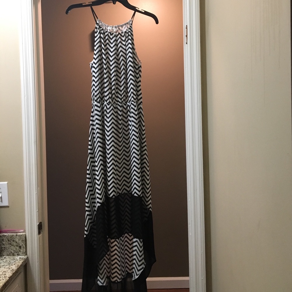 Black and White Chevron Dress