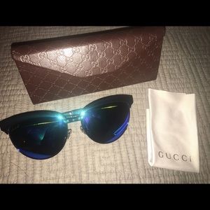 Gucci 4249/S 3SSZ0 Green Blue Mirrored Sunglasses