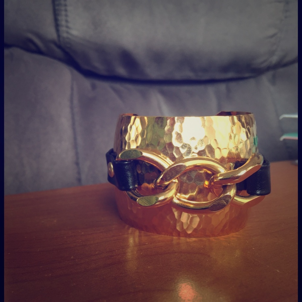 NWT Gold and black cuff bracelet