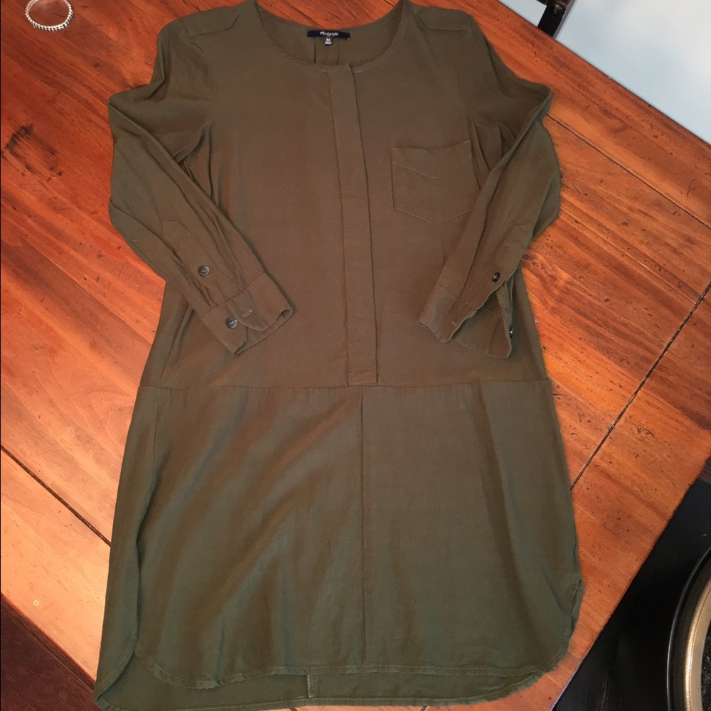 madewell shirt dress size xs