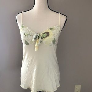 Light yellow spaghetti strap express top