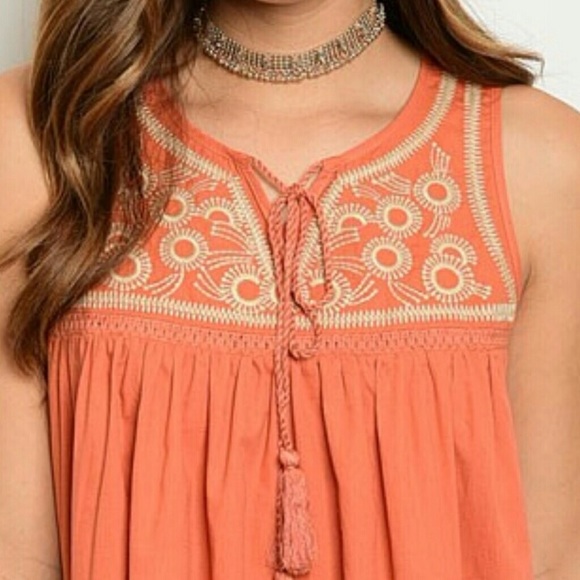 NEW Embroidered shift dress - Picture 3 of 4