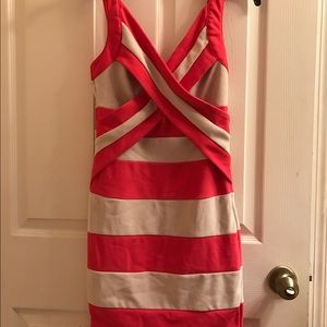 Color block body con dress