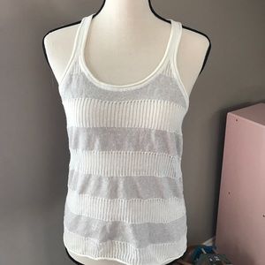 Express racer back silver and Ivory top
