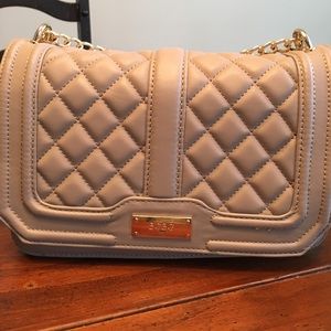 BCBG quilted gold chain shoulder bag