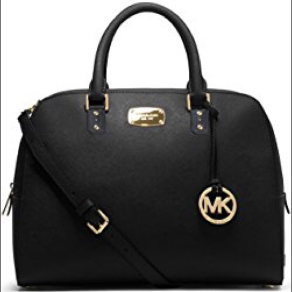 **SOLD**Michael Kors Black Saffiano Satchel