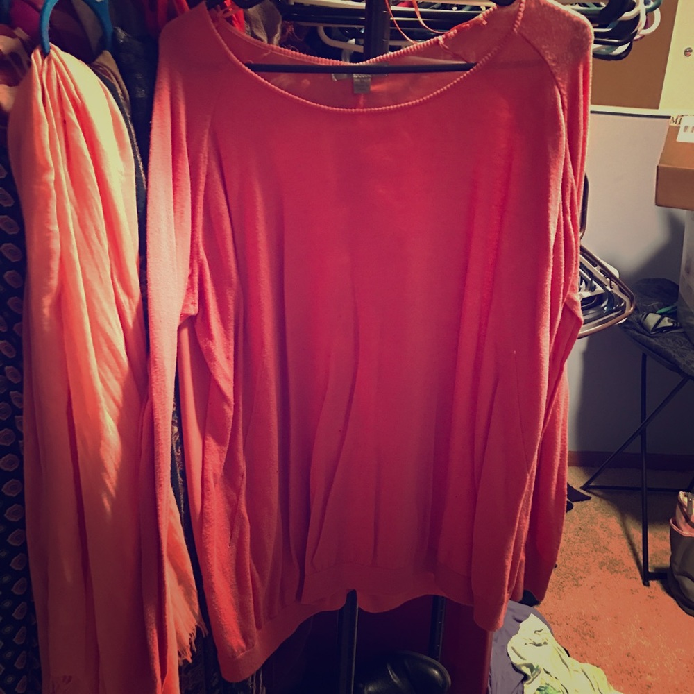 Pink Button Back Sweater