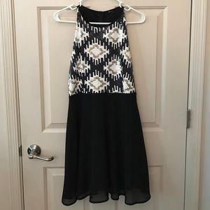 Sequined Top Formal Dress