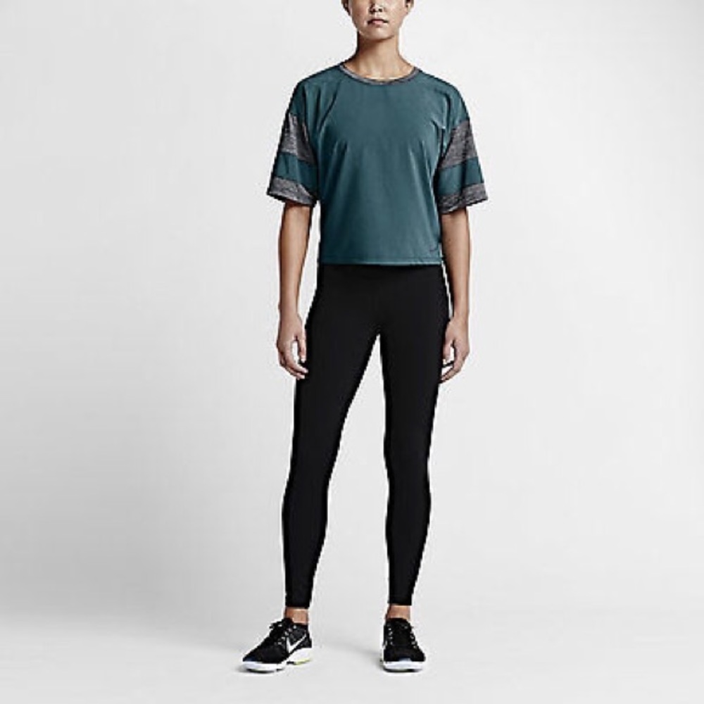 Nike Women's Training Top - Teal & Heathered Grey
