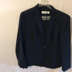 Pinstripe skirt suit
