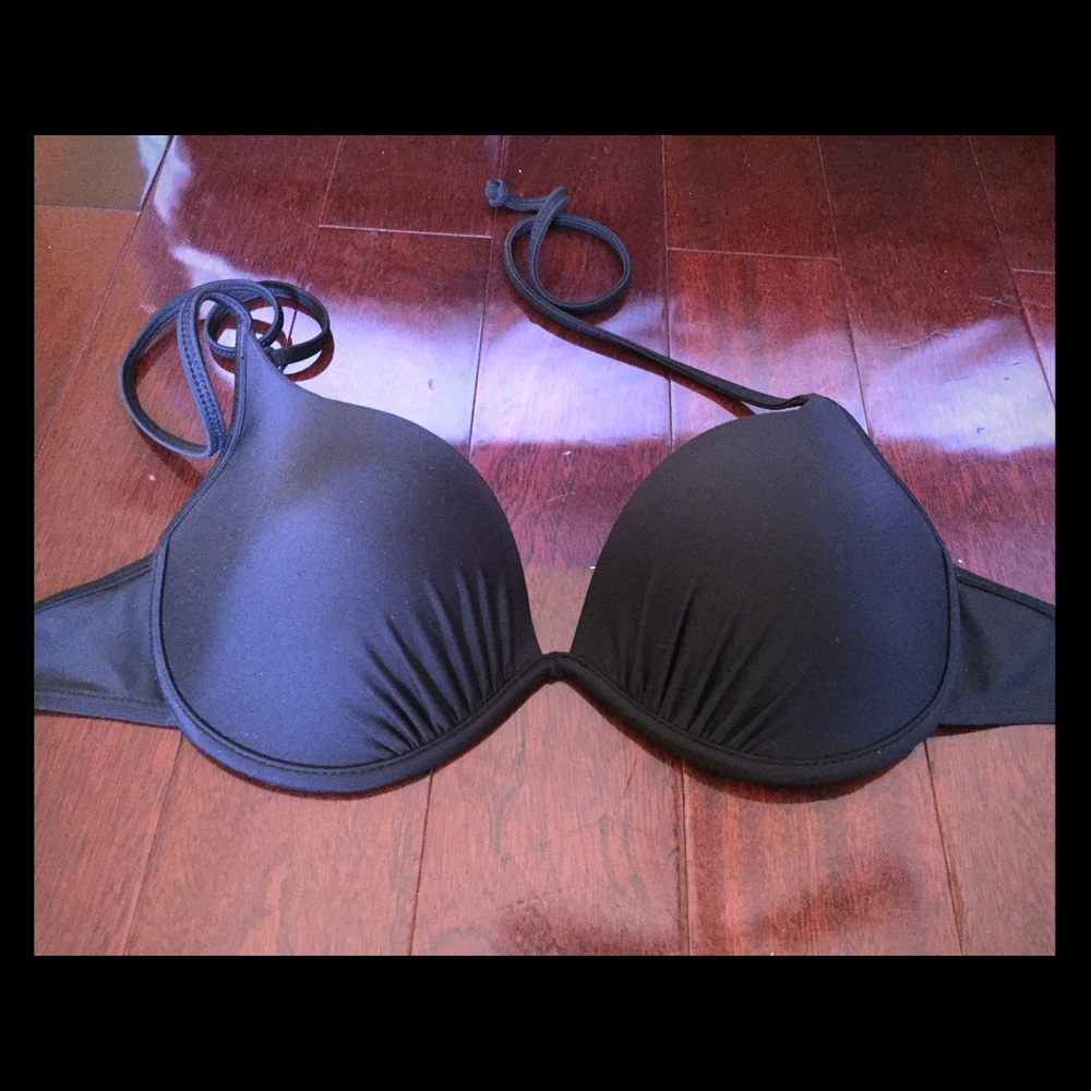 Padded Hang 10 bikini top black