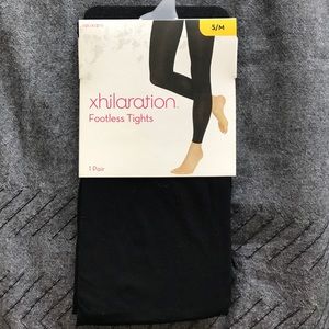 Xhilaration Black Footless Tights