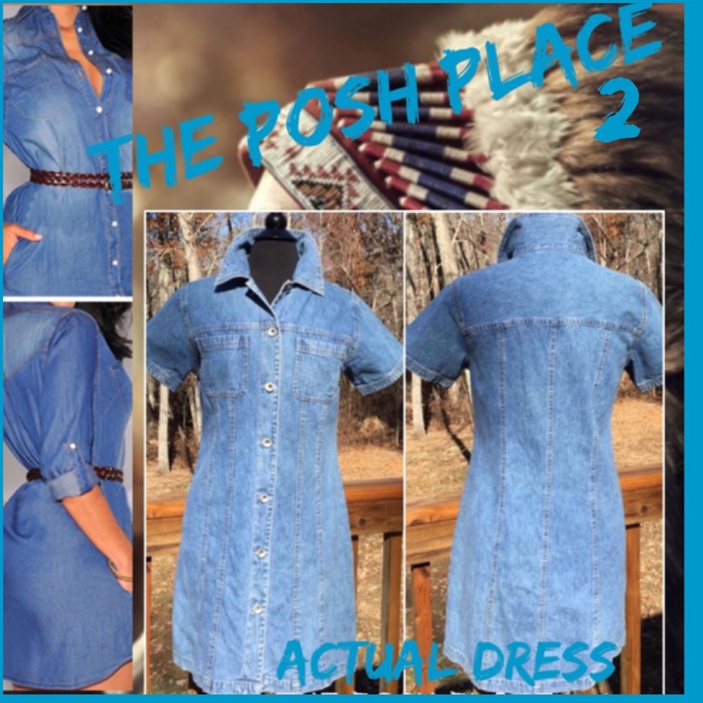 👢Denim Button-Down Dress by French Cuff 👢