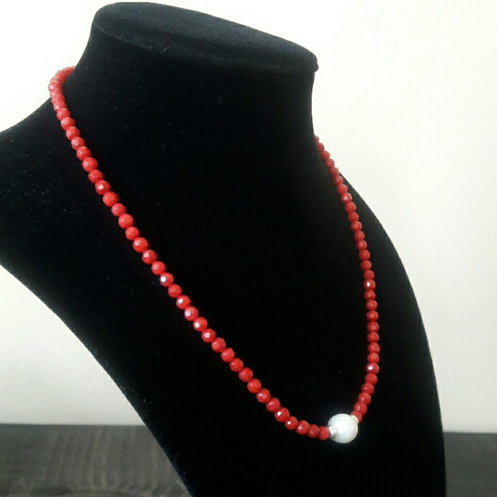 Coral & Freshwater Pearl Necklace