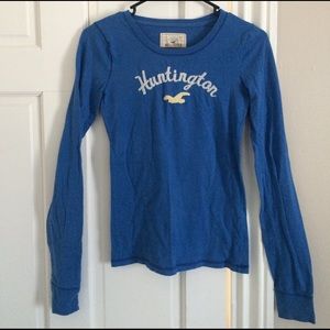 Hollister long sleeve blue shirt